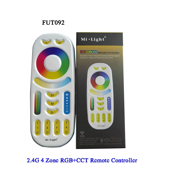 FUT092 Miboxer 2,4G RGB+ ССТ/RGBWW светодиодные ленты светильник контроллер 4 зоны пульт дистанционного управления смарт-Панель Wi-Fi iBox FUT039/FUT092/FUT089/WL-Box1/B4/T4 - Цвет: FUT092