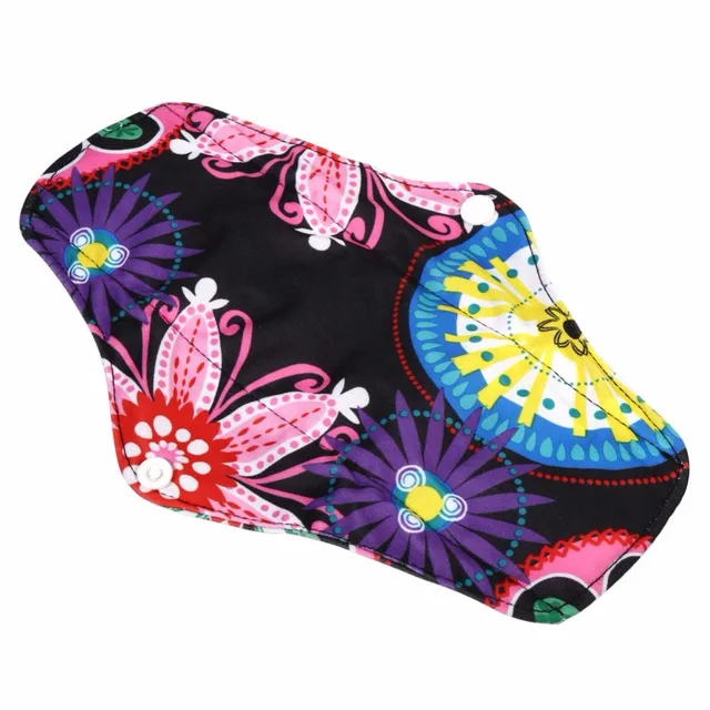 1PC 18 * 25cm Menstrual Pads Reusable 5 Colors Charcoal Bamboo Cloth Menstrual Pads Washable Sanitary Towel Panty Maternity Pads