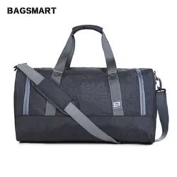 BAGSMART Новый Дорожная сумка большой ёмкость для мужчин ручной чемодан путешествия вещевой сумки нейлон выходные сумки многофункциональные
