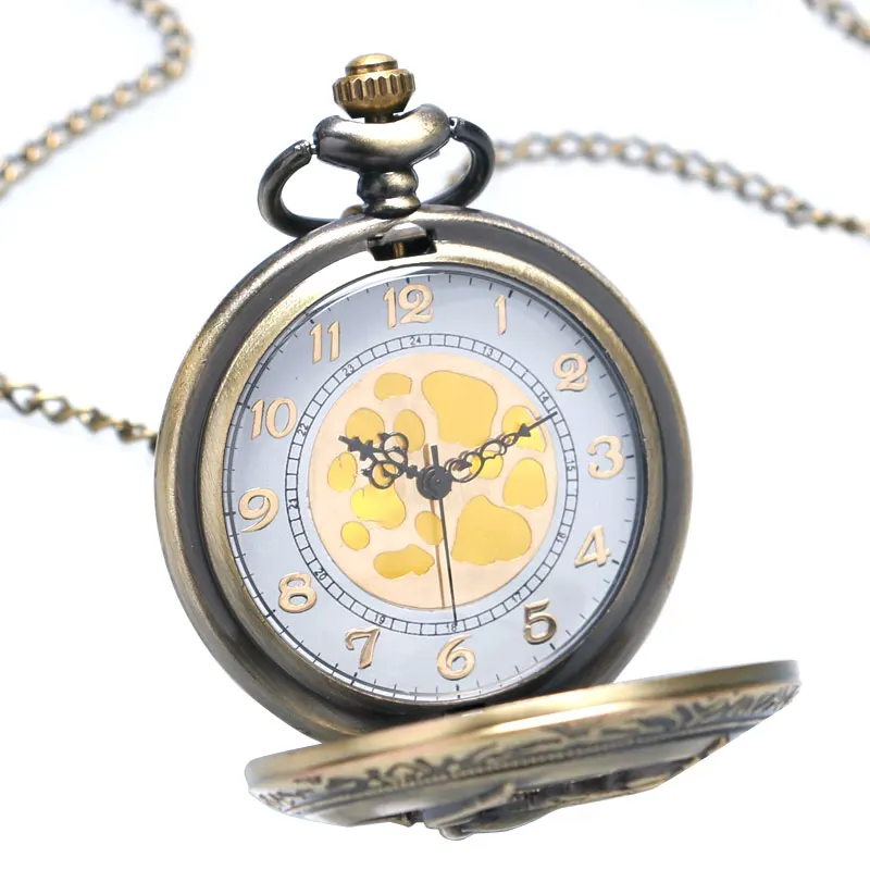 Винтаж бронзовый Наруто стальной Луффи одна деталь кварцевые цепочки и ожерелья кулон карманные часы цепи Подарки для любого пола для