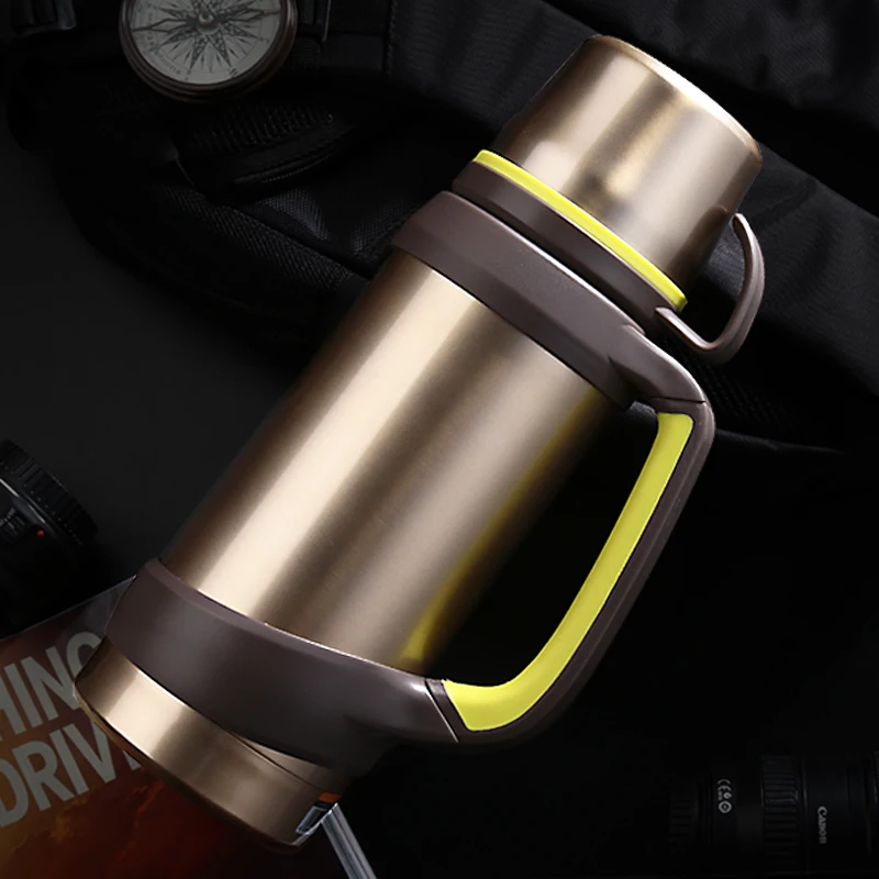2000 ml outdoor heat preservation pot stainless steel kettle insulation kettle large capacity vacuum cup travel