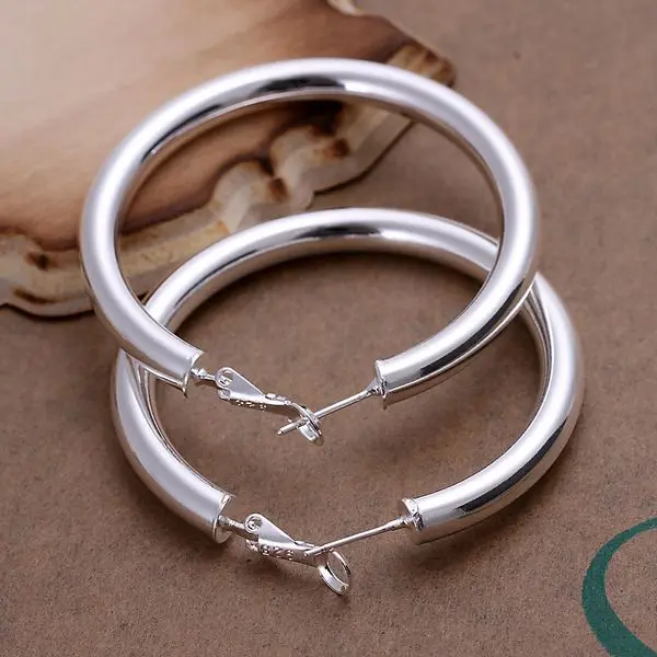 925 Jewelry Silver Plated Earrings Sterling Fashion 925 Jewelry Silver Plated Earrings Sterling Fashion 5mm Hollow E149 Cifakzma Dznamqua Lknspce149 In Hoop From