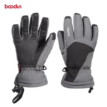 Boodun От 6 до 12 лет старомодные детские лыжные перчатки ветроустойчивый сноуборд перчатки зимние теплые уличные спортивные водонепроницаемые лыжные перчатки