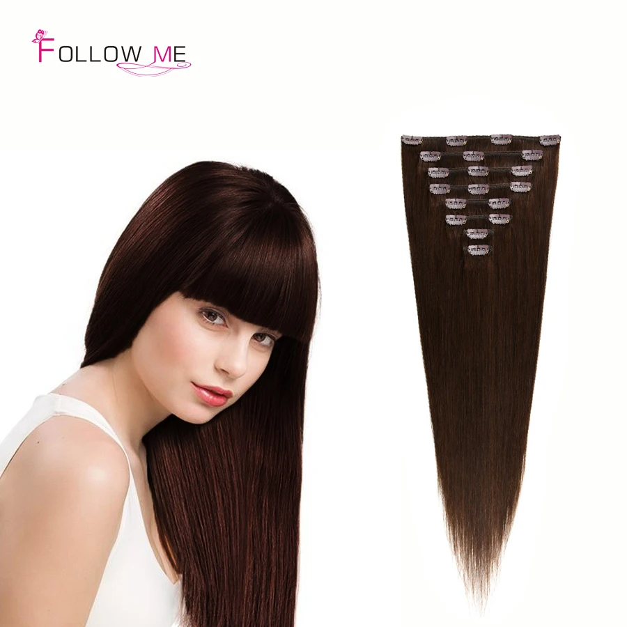 

Brazilian Natural Clip In Human Hair Brazilian Clip In Human Hair Extensions Follow Me Straight Human Hair Extensions Clip in
