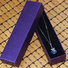 12 шт./партия, 20,5*5*4 см, фиолетовый узор с бриллиантами, футляр для колье, коробка для браслетов, Подарочная коробка,, WJ-11173