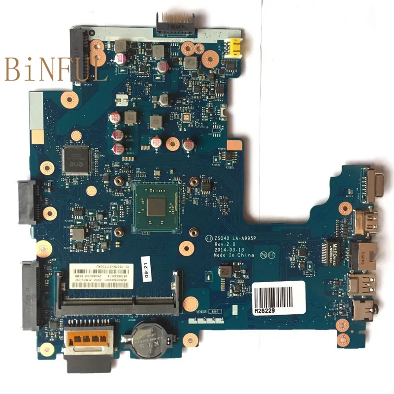

For 240 G3 14-R 788004-501 788004-001 Notebook motherboard with SR1YJ N2840 CPU ZS040 LA-A995P DDR3 100% Tested+Free shipping