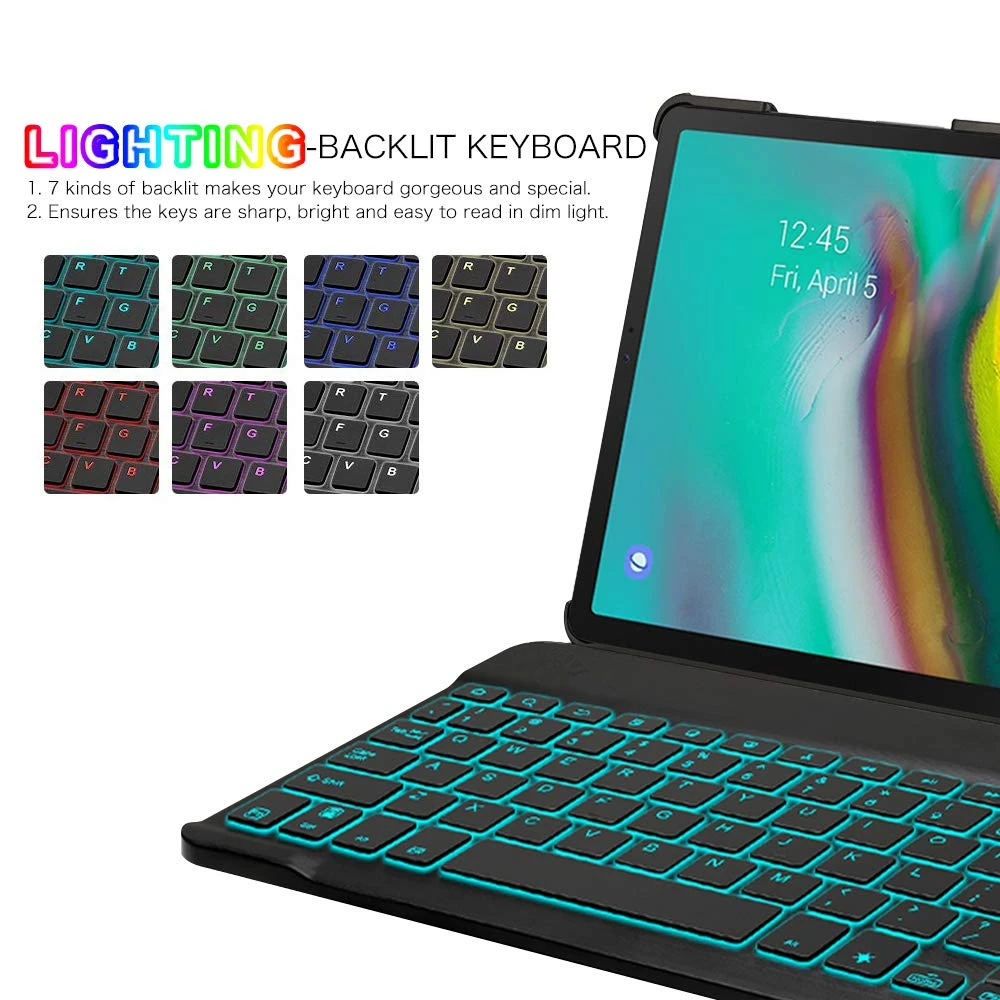 Russian Spanish Keyboard Case for Samsung Galaxy Tab S6 10.5 SM-T860 SM-T865 2019 Slim Stand Cover
