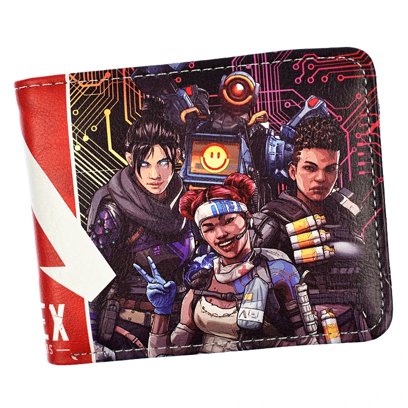 Cartera APEX Legends para estudiantes jóvenes, monedero corto de diseño guay con bolsillo para monedas