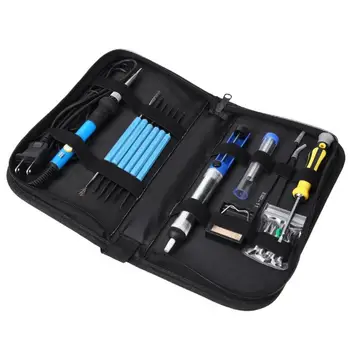 

18 in1 Adjustable Temperature Electric Soldering Iron Set Welding Solder Station Heat Pencil Repair Tool Kit 60W