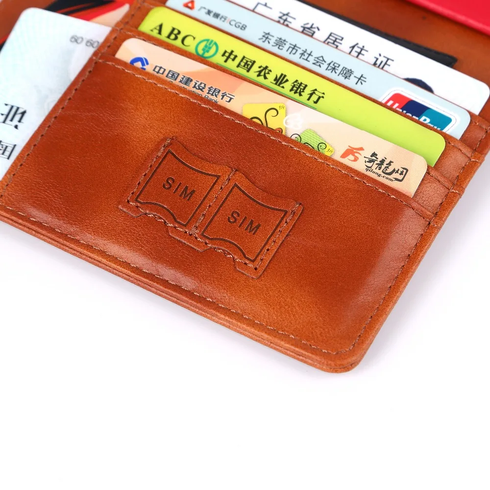عالية الجودة مكافحة RFID حجب الجلود جواز سفر حامل جواز سفر حافظة للبطاقات حالة محفظة مع شريط مرن إغلاق