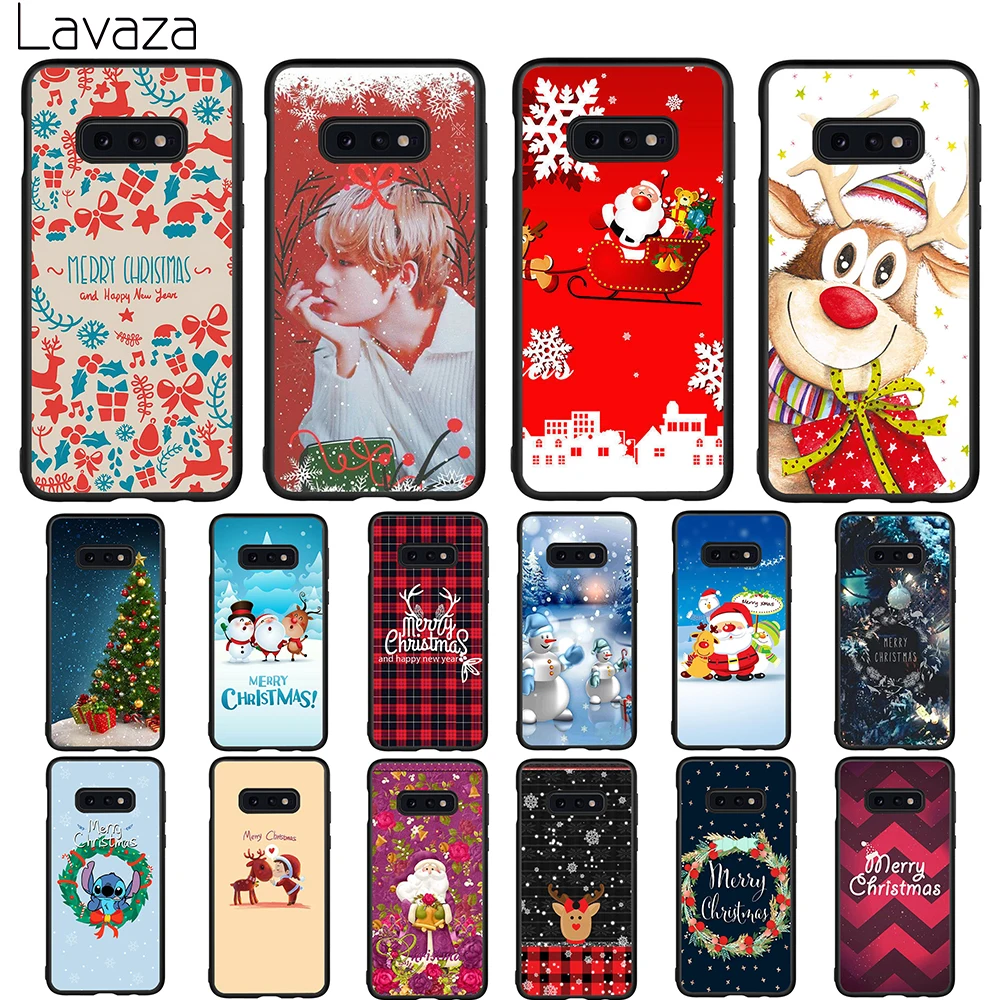 Мягкий чехол Lavaza Merry Christmas для Galaxy A3 A5 2016 2017 A6 plus A7 A8 A9 J6 2018 A10 30 40 50 70 |