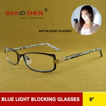 Анти-синий свет радиационная защита компьютерные очки неблизорукость декоративное зеркало модные женские маленькие лица ультра легкие ретро