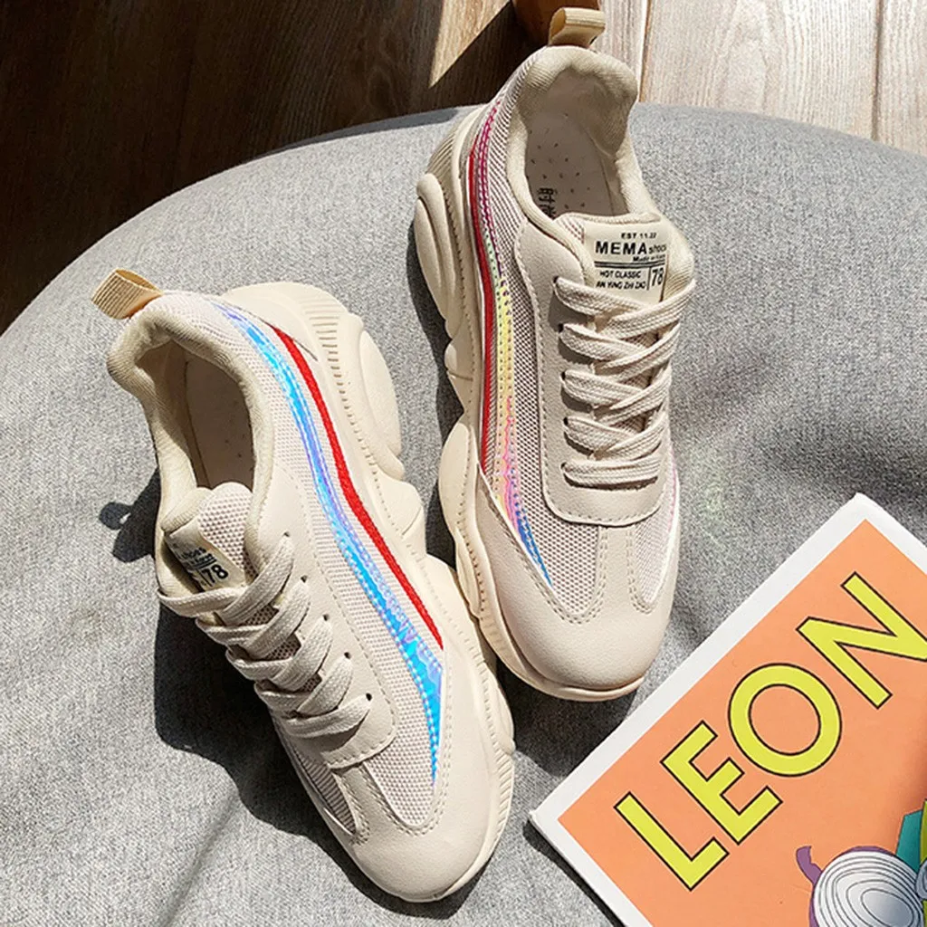 

Women Shoes 2019 New Daddy Sneakers For Women Platform Casual Fashion Breathable Shoes Platform Sneakers Basket Femme Krasovki