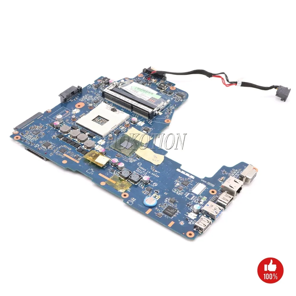 NOKOTION для Toshiba Satellite P755 P750 A665 A660 материнская плата для ноутбука PHQAA LA-6832P REV: 2,0 основная плата HM65 DDR3