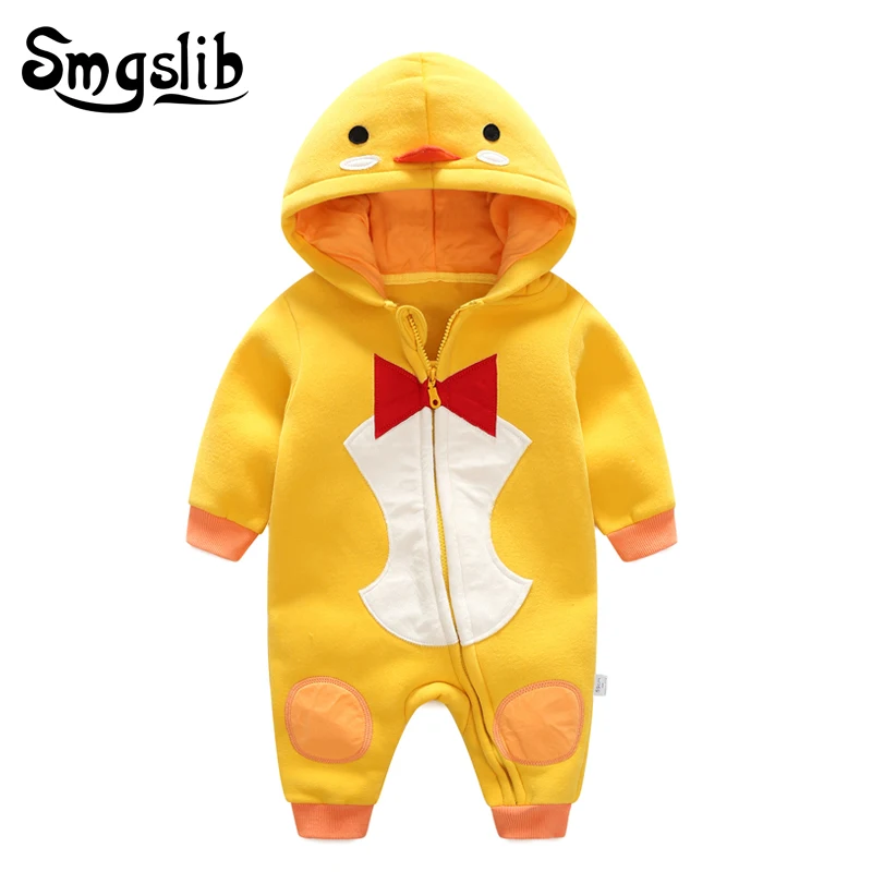 

New born baby clothes animal costume Hooded baby warm fall winter clothes Infant Jumpsuit baby boy overalls funny clothes onesie