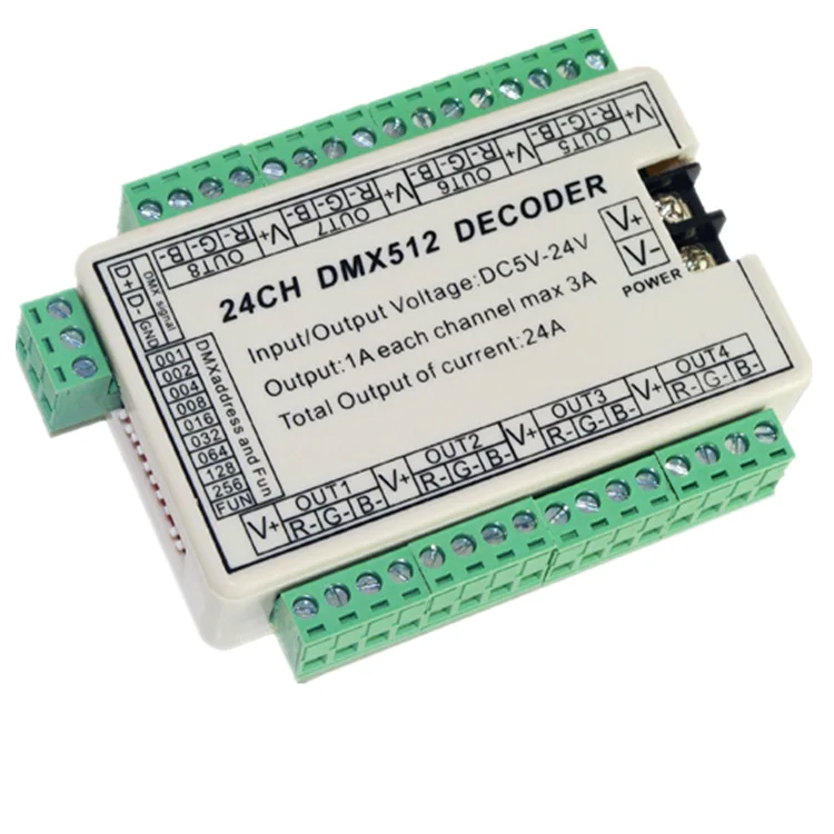 Светодиодный контроллер DMX512 декодер сигналов Стандартный анод постоянного