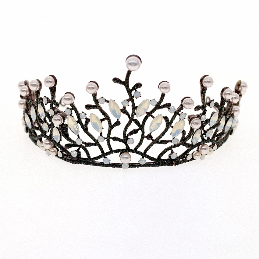 

Vintage Crystal Wedding Bridal Bridesmaid Tiara Crown Rhinestone Pageant Crown For Brides Headbands Baroque Vintage Prom Tiara