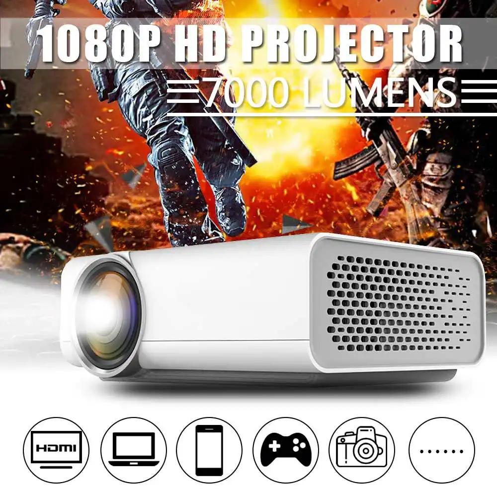 YG520 проектор домашний портативный мини HD 1080P проектор для домашнего кинотеатра видео проектор с HDMI VGA AV USB проводной