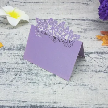 

50pcs Romantic Laser Cut Vine Butterfly Name Card Wedding Celebration Birthday Party Table Card Seats Wedding Decoration 5ZZ07