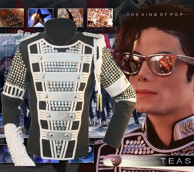 Buy HOT Free EMS Shipping MJ MICHAEL JACKSON Star Military History Punk Teaser
