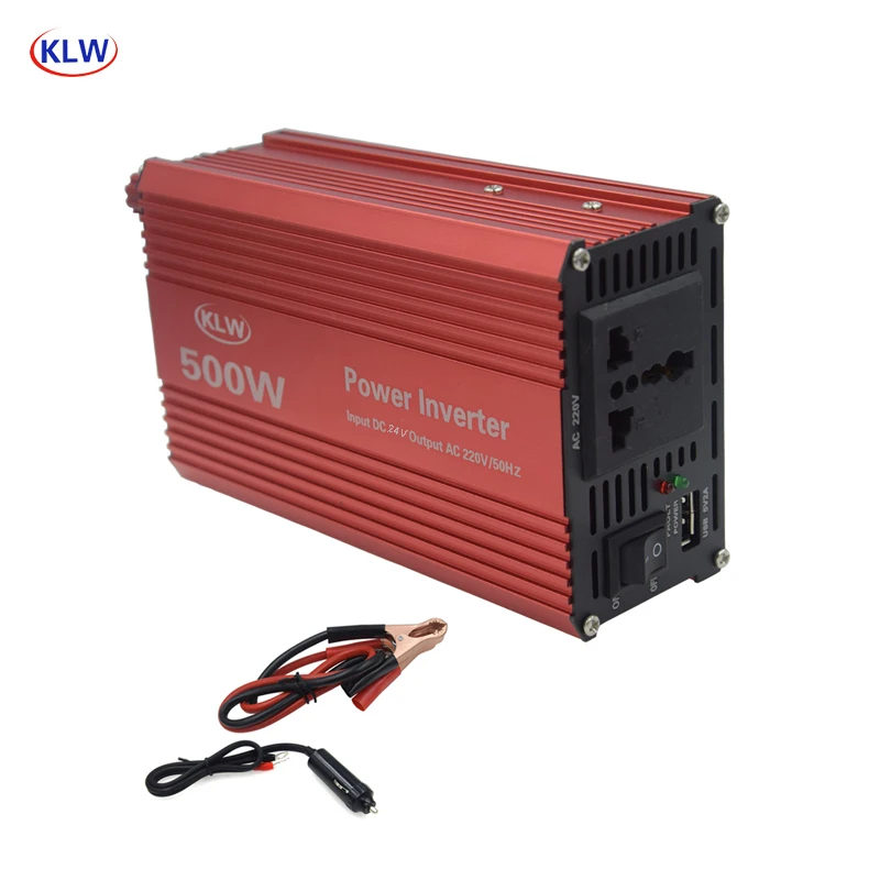Фото Портативный инвертор с изменяемой синусоидой 500 Вт 24 В постоянного тока в Портативный инвертор с изменяемой синусоидой 500 Вт 24 В постоянного тока в