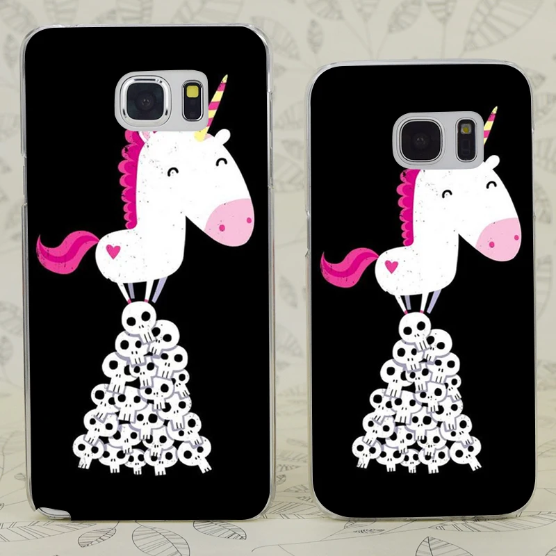 C0132 Killer Unicorn Transparent Hard PC Case Cover For Samsung Galaxy S 3 4 5 6 7 Mini Edge Plus Note 9 |