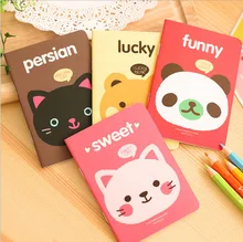 Magista School Material Escolar Free Shipping Kawaii Stationery Cartoons Animals Head Cover Notebook Pocket Exercise Book