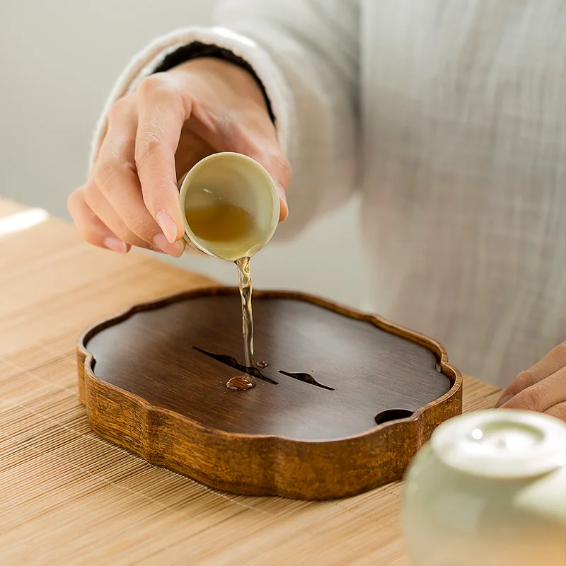LUWU natural bamboo tea trays tea table handmade pot holder platters kung fu accessories tea tray