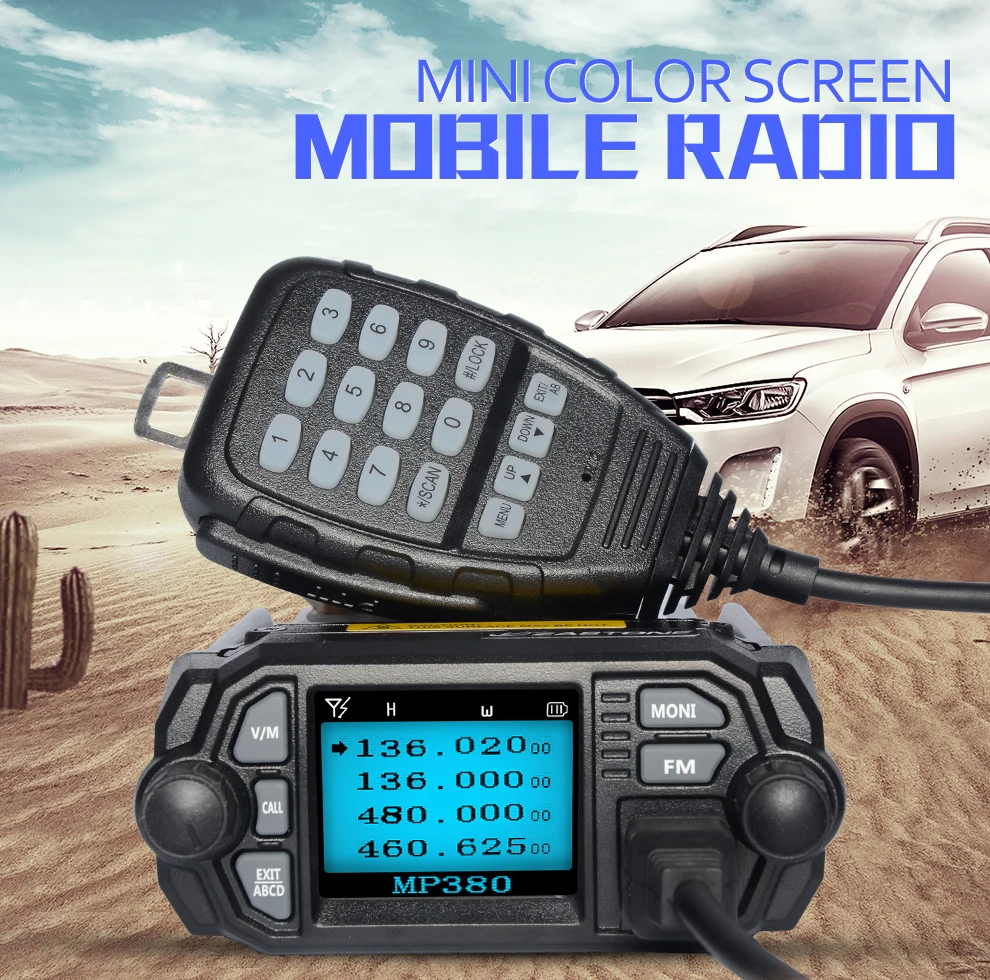 Zastone MP380 мобильное радио VHF 136~ 174MHz UHF 400~ 480MHz мини Автомобильная рация CB Ham Радио FM трансивер