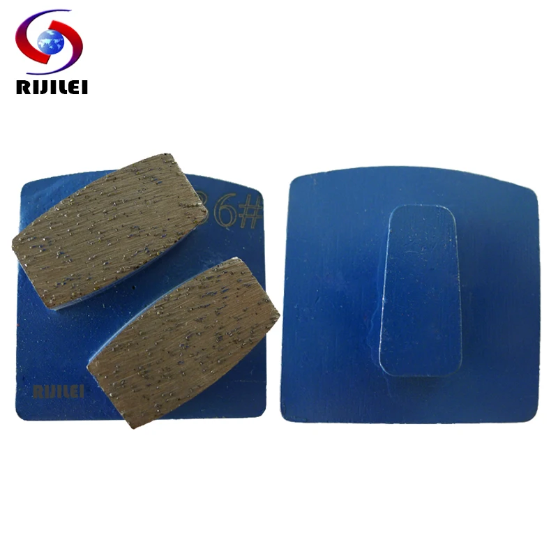 

RIJILEI 12PCS/Set Metal Diamond Grinding disc for Concrete floor grinder strong magnetic plate Diamond Grinding shoes disk L10B