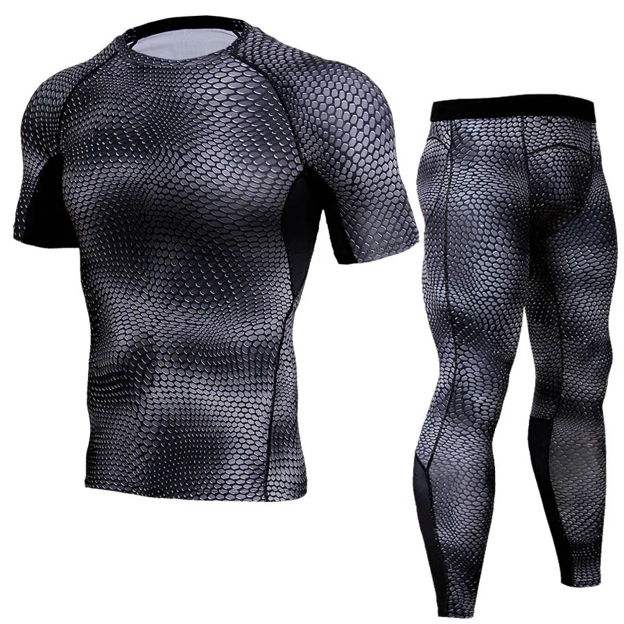

Summer 3D Print Men's Sets T Shirts+pants Two Pieces Sets Casual Tracksuit Male Quick Dry Tshirt Gyms Fitness Sporting suits