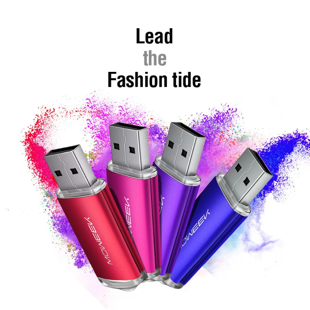 Moweek мини флешка цветной USB 2 0 карта памяти 4 ГБ 8 16 32 usb флэш 64 128 водонепроницаемый u