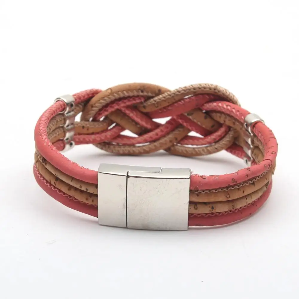 

5pcs 15*3mm triple strand flat leather magnetic clasp,15mm Leather Supplies Antique Silver bracelet Findings D-6-97