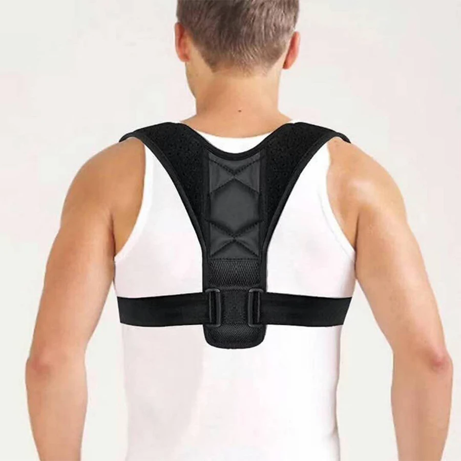 Adjustable Back Posture Corrector Clavicle Spine Back Shoulder Lumbar Brace Support Belt Posture Correction Prevents Slouching