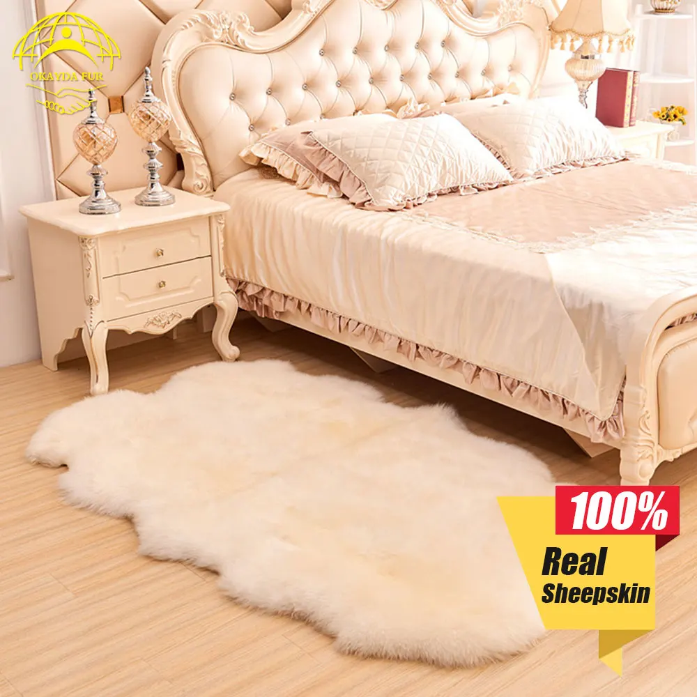 

Neue Art weiche Schaffell Kissen Wohnkultur Australien Schaffell Wolle Wohnzimmer Teppich Flur Matten Dekoration Freies Verschif