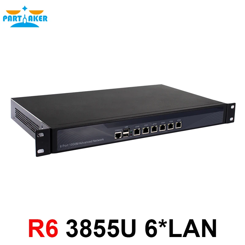 Процессор parмягкий R6 Intel Celeron 3855U 1 6 ГГц 1U * 82583 в Gigabit Ethernet|1u rack|firewall hardware1u firewall |