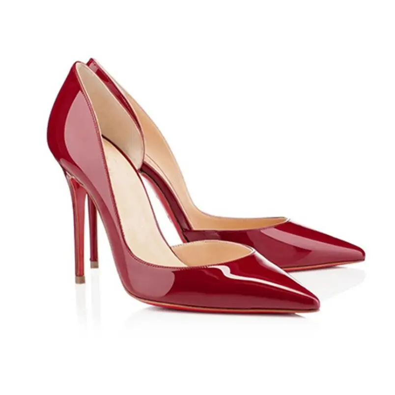 high heel shoes with red soles