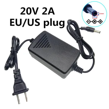 

EU US Plug 20V2A 20 Volt universal power supply AC 100V-240V Converter power Adapter DC 20V 2A transformer 5.5mmx2.1-2.5mm