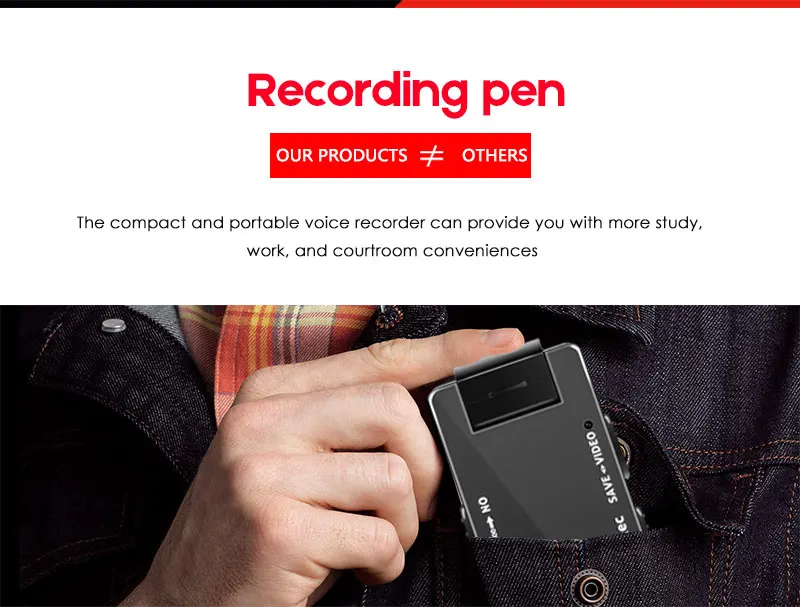 Шикарный маленький диктофон Регистратор Ручка камера видео запись шумоподавление Magenetic дизайн камера и видео запись