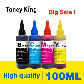 

Toney King 100ml Bottle Refill Dye Ink Kit For Canon PG40 PIXMA iP1180 iP1200 iP1300 iP1600 iP1700 Printer Cartridges Bottle ink
