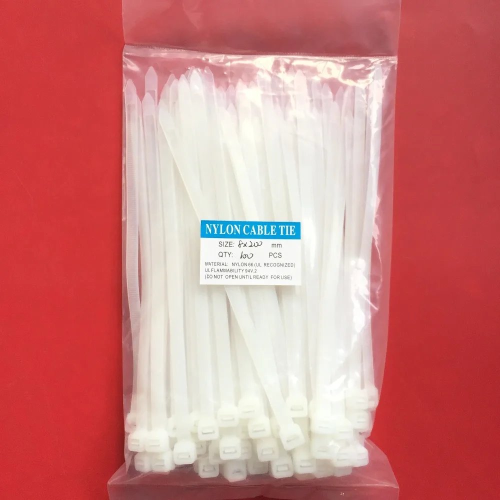 100Pcs/pack 8*200mm High Quality width 7.6mm White Color (National