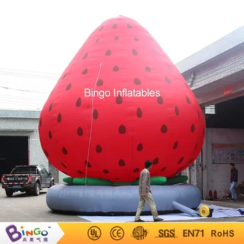 

Free shipping 7M high giant inflatable strawberry balloon for decoration customized inflatable fruit replica for advertising toy