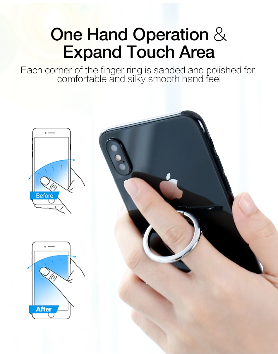 RAXFLY телефон кольцо-держатель на палец держатель для samsung Xiaomi Redmi Note 7 360 поворотный штифт подставка для телефона держатель для iPhone XS