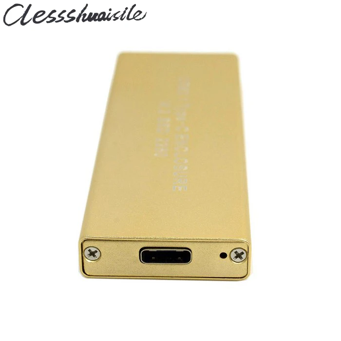 (100pcs/lot) Black/Whith/Gold USB-C USB 3.1 Type C to M.2 NGFF PCI-E 2 Lane SSD Enclosure for E431 E531 X240 Y410P Y510P