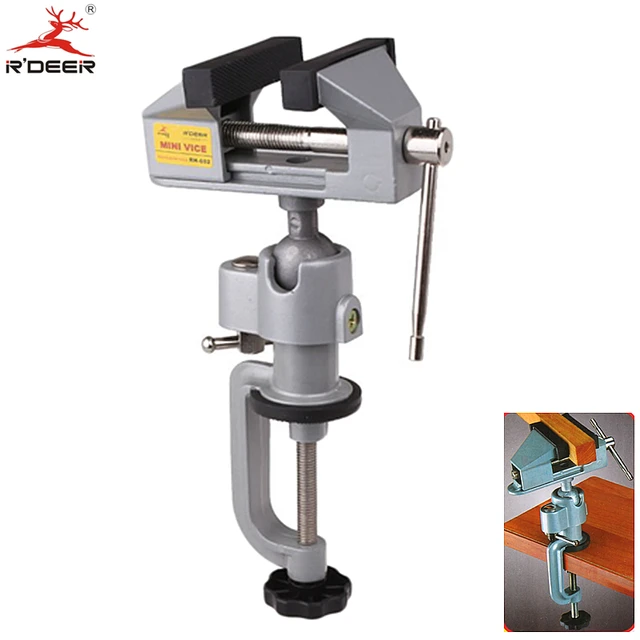 RDEER Bench Vise Universal Adjustable 360 Degree Table Vice Clamp