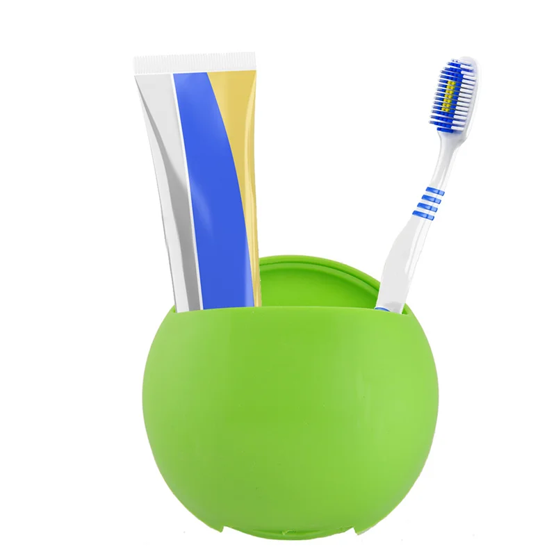 4 Colors Toothbrush Toothpaste Holder Ware Suction Hooks Cups Hang On Bathroom Sucker Wall Storage Box Accessories