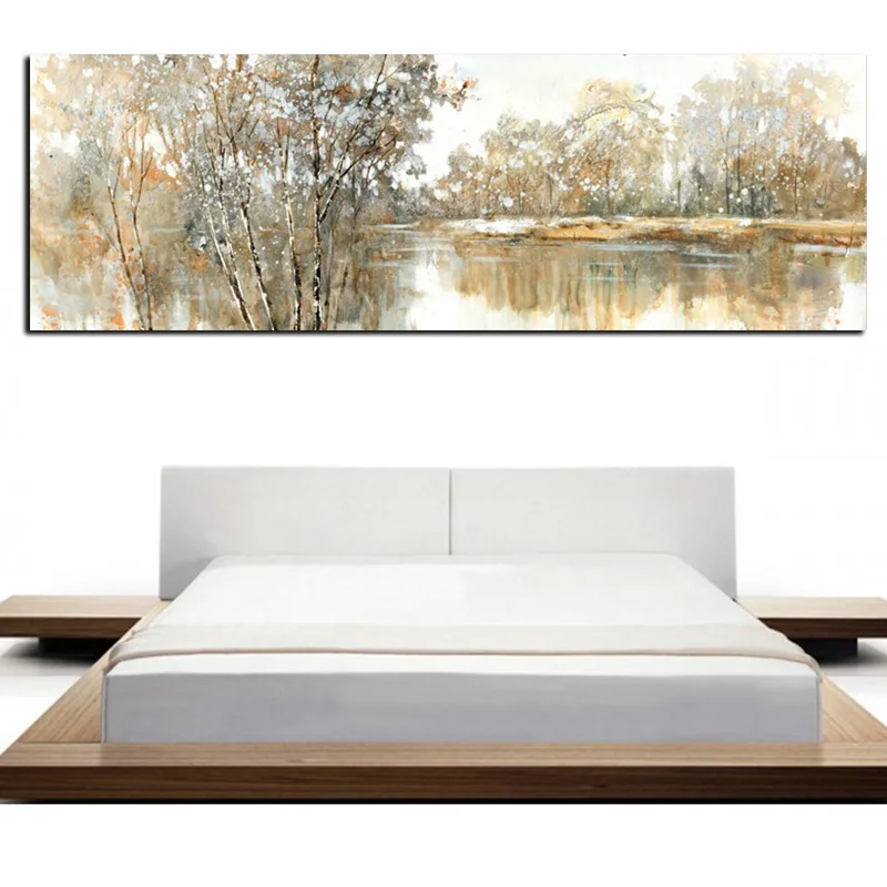

Single Panel Abstract winter snow scenery Modern Wall Painting Classical Style Home Decorative Art Picture For Christmas Gifts