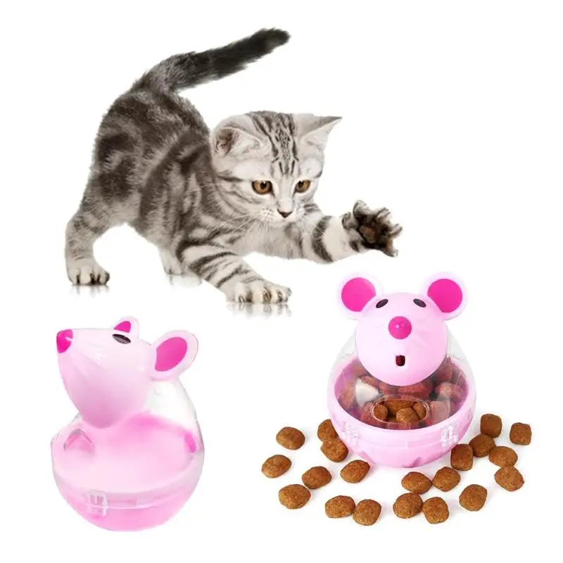 Кот стакан утечки игрушки для кормушек Pet кормушка для щенка утечки пищевой шар милая форма Забавный самокормление держатель для закусок пластиковая игрушка