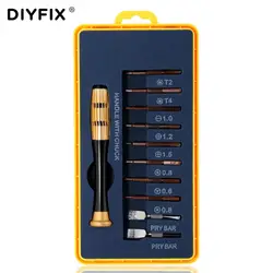 DIYFIX 11 в 1 прецизионный Набор отверток с крестиком Torx плоский Прай бар для iPhone Открытие Ремонт Инструменты комплект DIY ручной инструмент