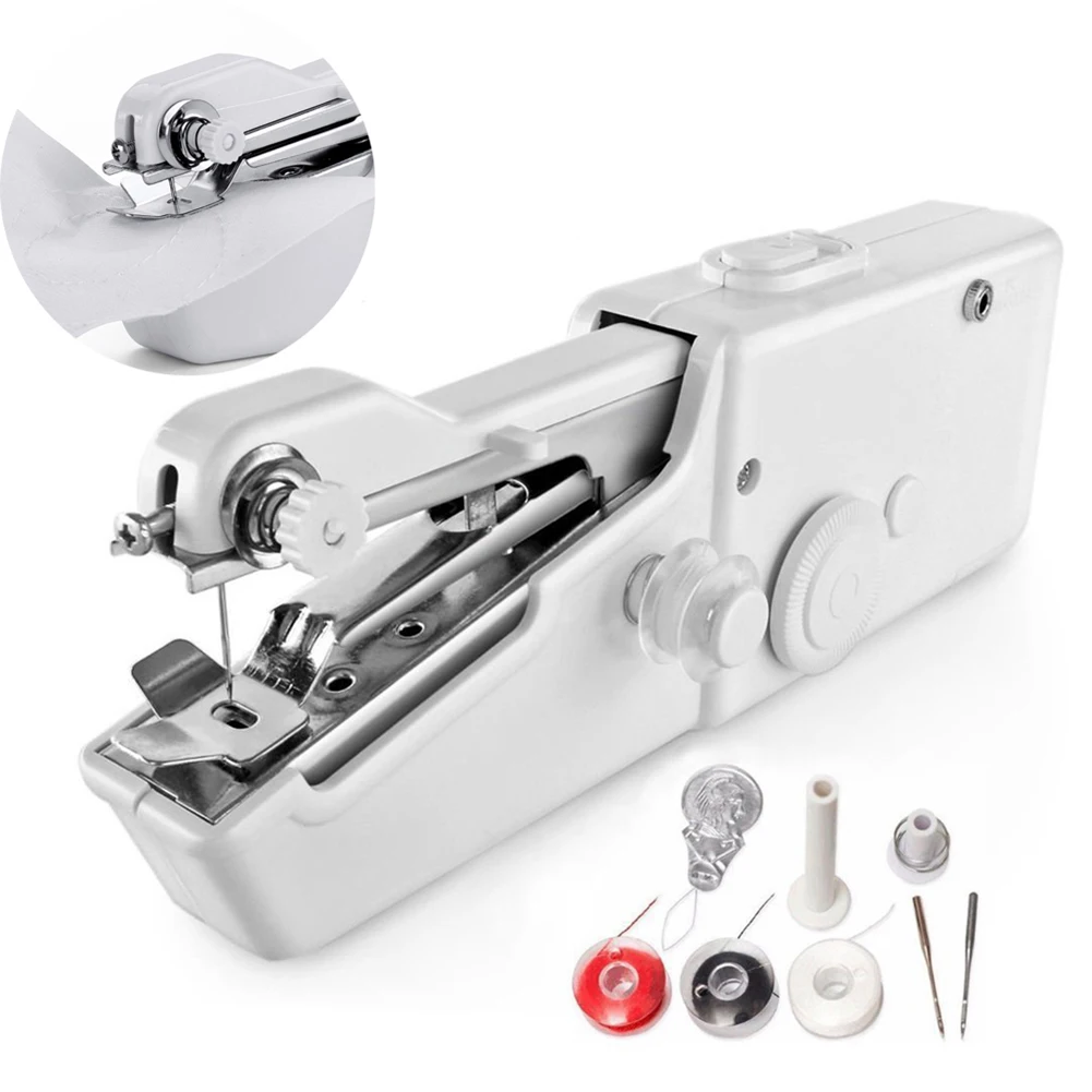 

Portable Electric Sewing Machine Stitch Sew Needlework Cordless Handheld Sewing Machines Machine Stitch Set For Clothes Fabrics